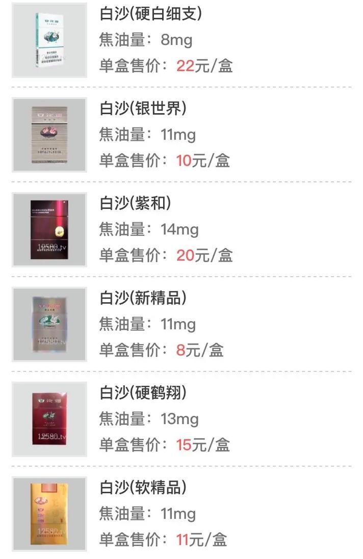 白沙(硬白细支)香烟价格与口感 第4张 白沙(硬白细支)香烟价格与口感 第4张